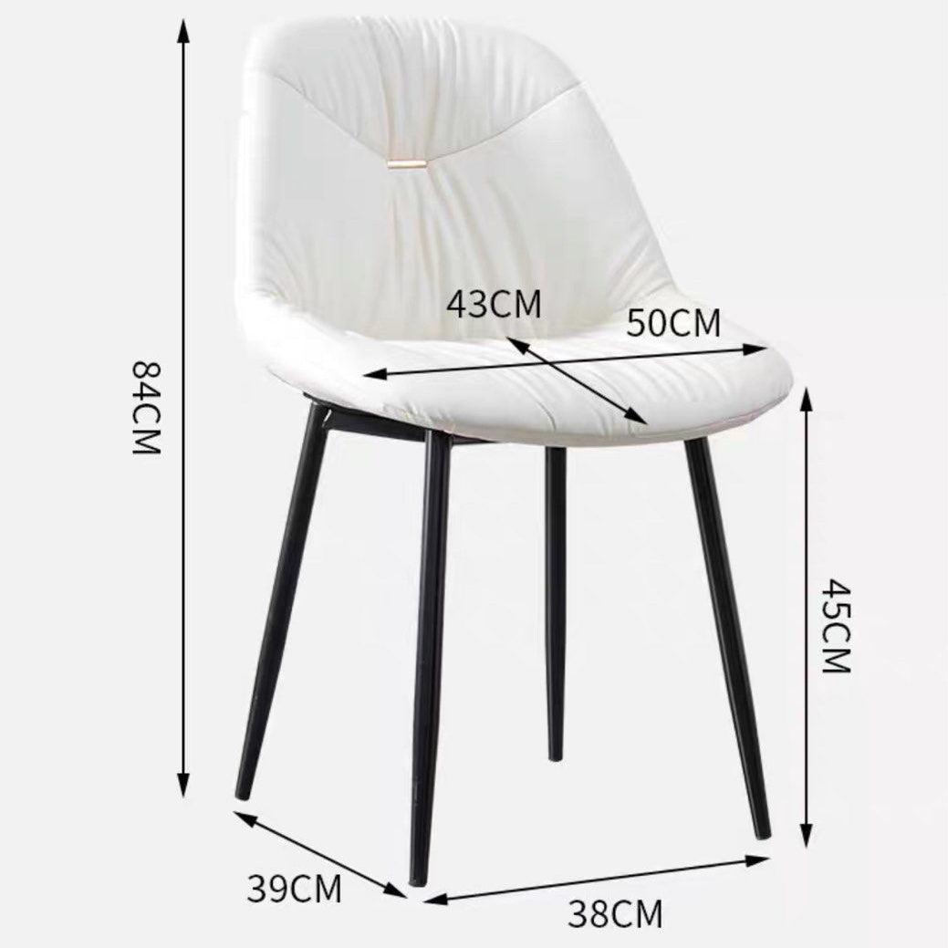 KRAVINOFF Modern Leather Dining Chair