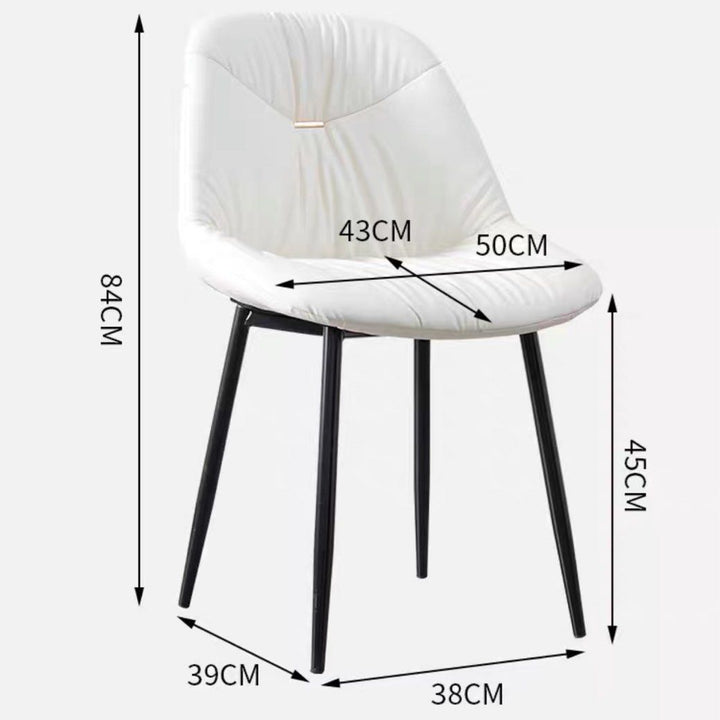 KRAVINOFF Modern Leather Dining Chair