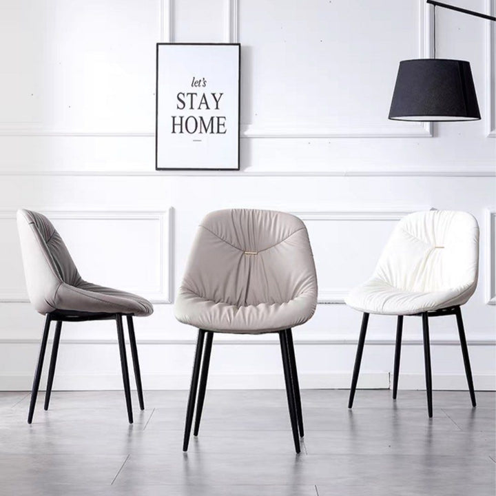 KRAVINOFF Modern Leather Dining Chair