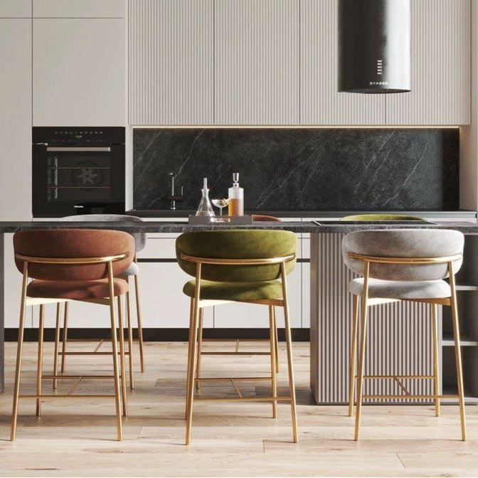 VELE Modern Velvet Bar Stool