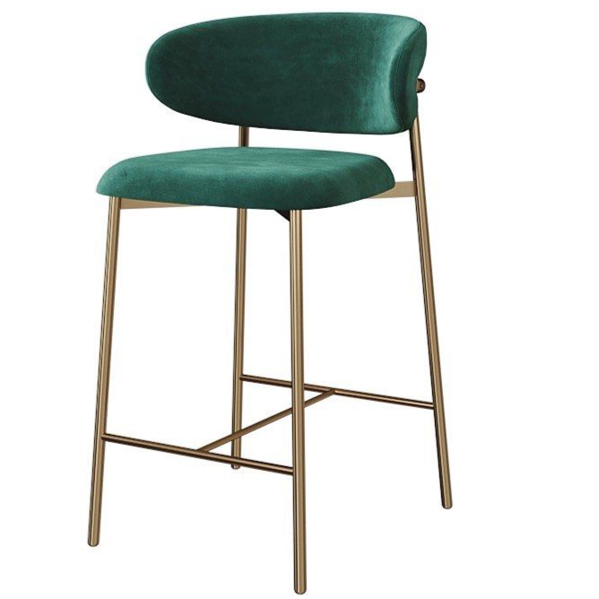 VELE Modern Velvet Bar Stool