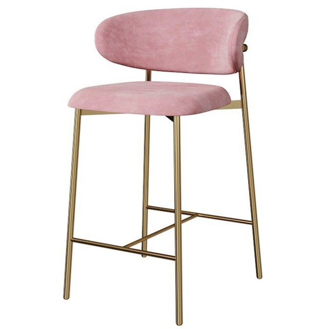 VELE Modern Velvet Bar Stool