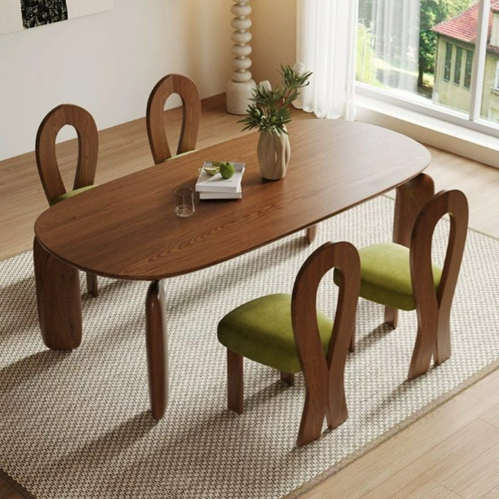 ZAMORA Japandi Solid Wood Dining Table