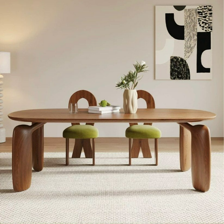 ZAMORA Japandi Solid Wood Dining Table
