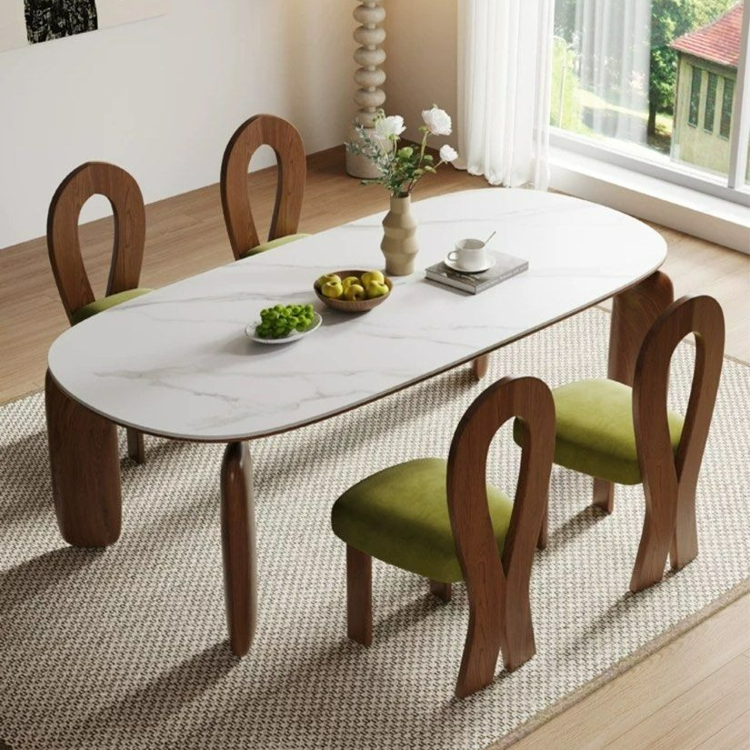 ZAMORA Japandi Solid Wood Dining Table