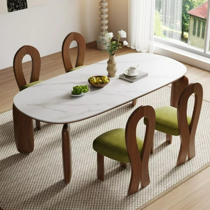 ZAMORA Japandi Solid Wood Dining Table