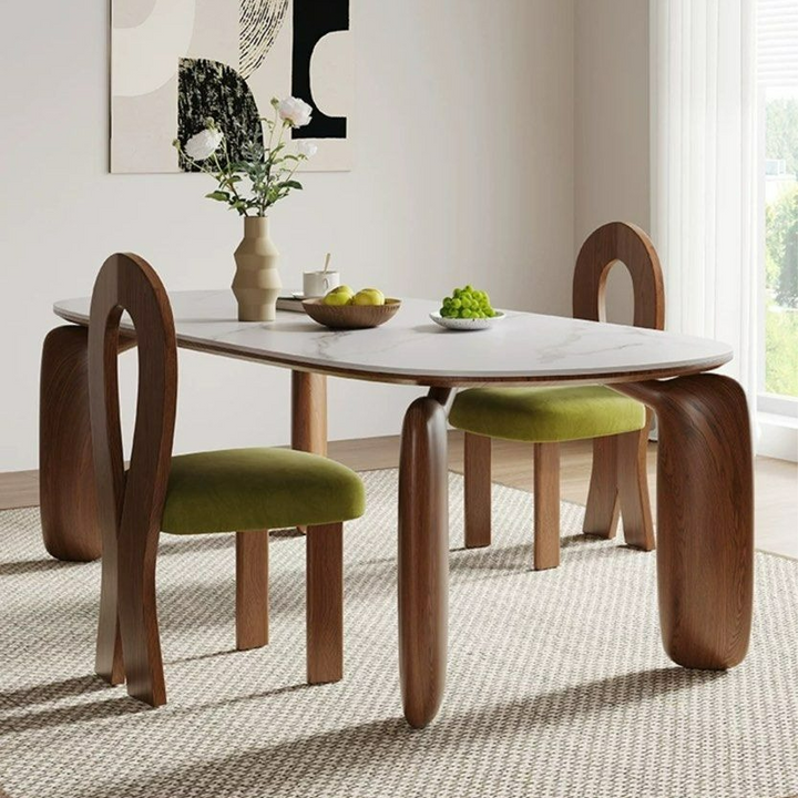 ZAMORA Japandi Solid Wood Dining Table