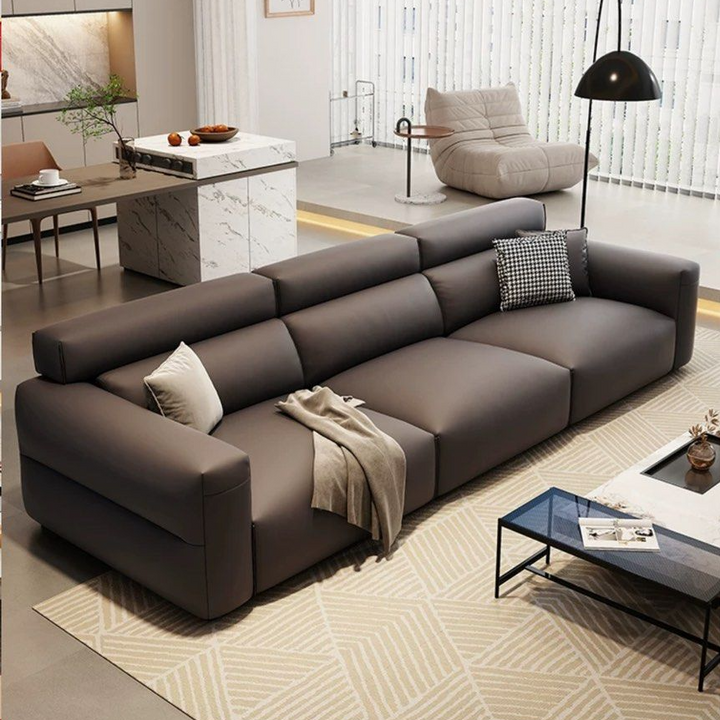ROVINO Modern Genuine Leather Sofa