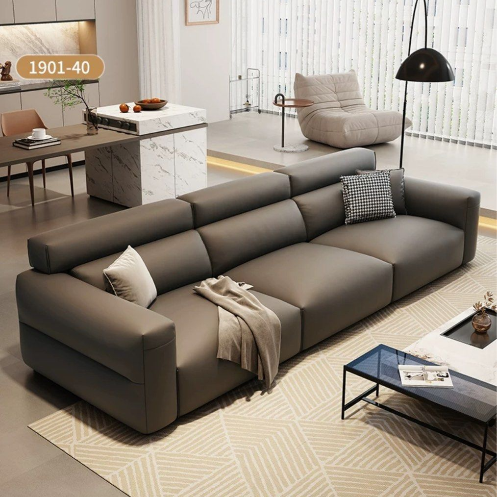 ROVINO Modern Genuine Leather Sofa
