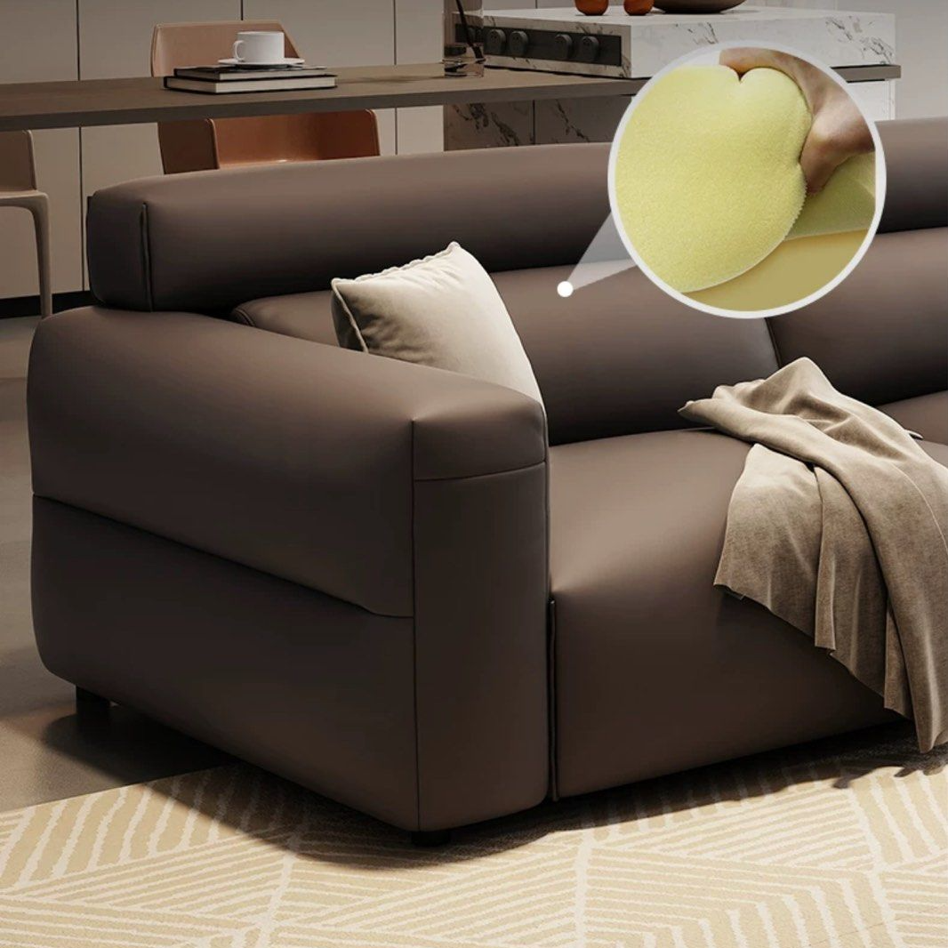 ROVINO Modern Genuine Leather Sofa