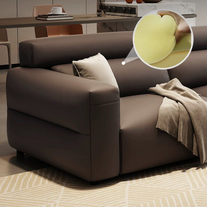 ROVINO Modern Genuine Leather Sofa
