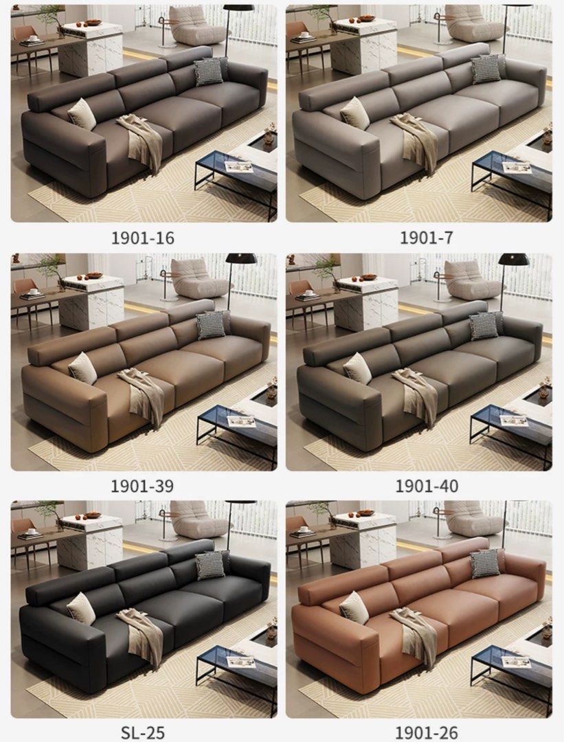 ROVINO Modern Genuine Leather Sofa