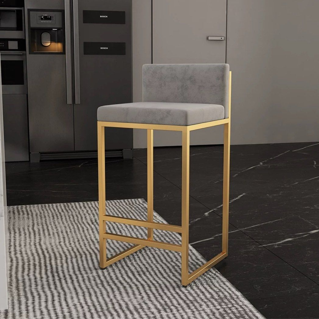 MANTHA Modern Velvet Bar Stool