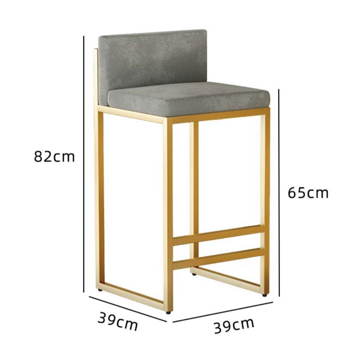 MANTHA Modern Velvet Bar Stool