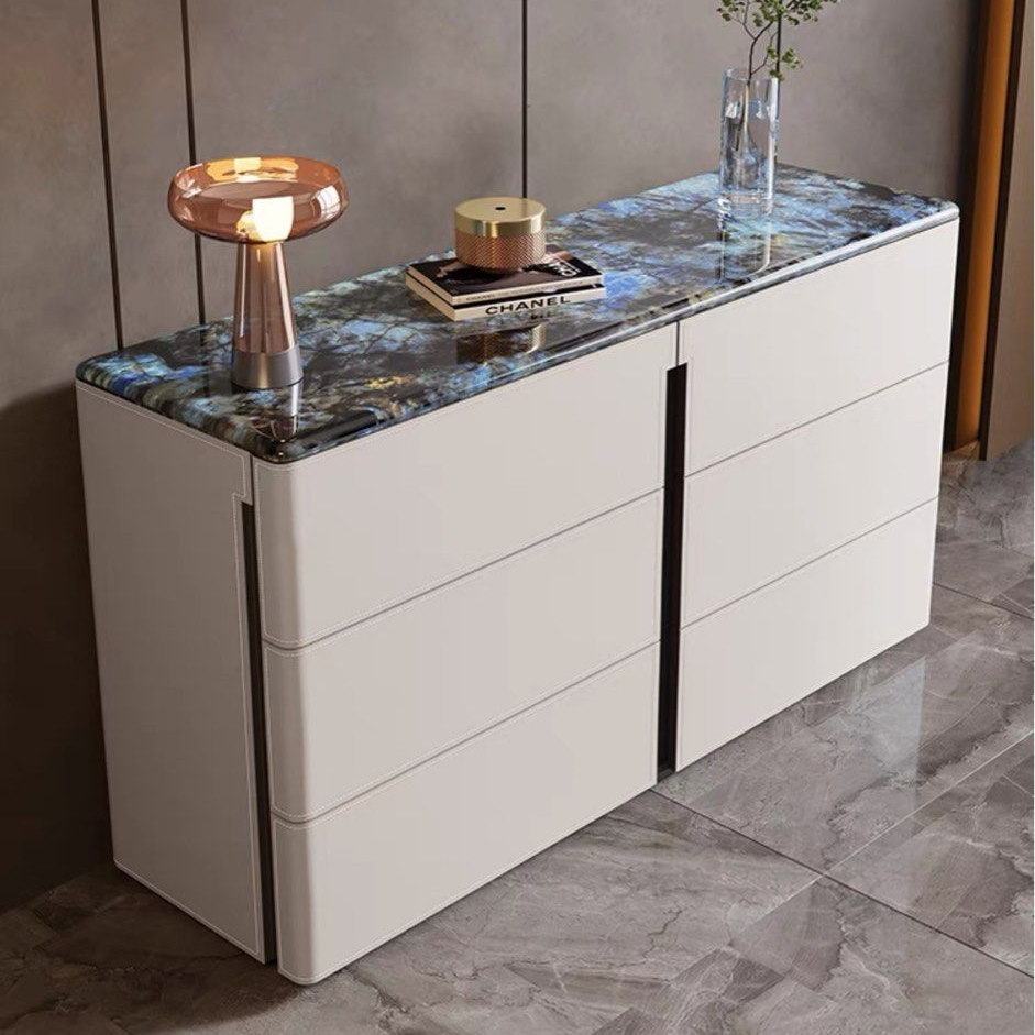 GIACOMO Modern Saddle Leather Sideboard