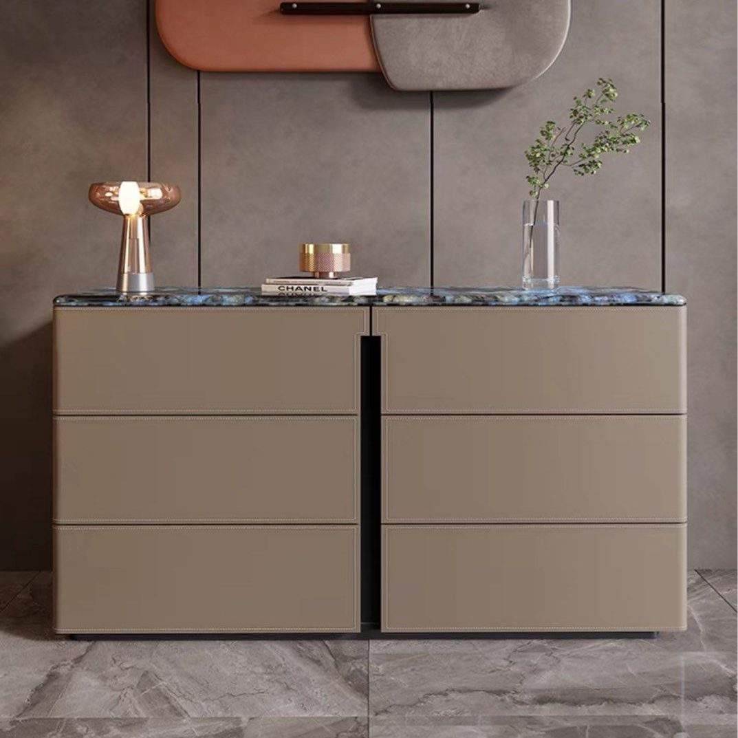 GIACOMO Modern Saddle Leather Sideboard