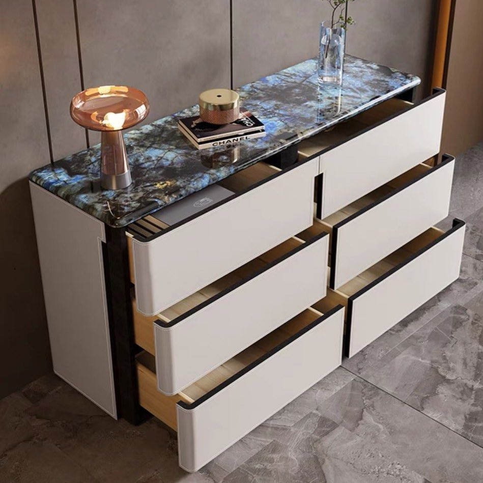 GIACOMO Modern Saddle Leather Sideboard