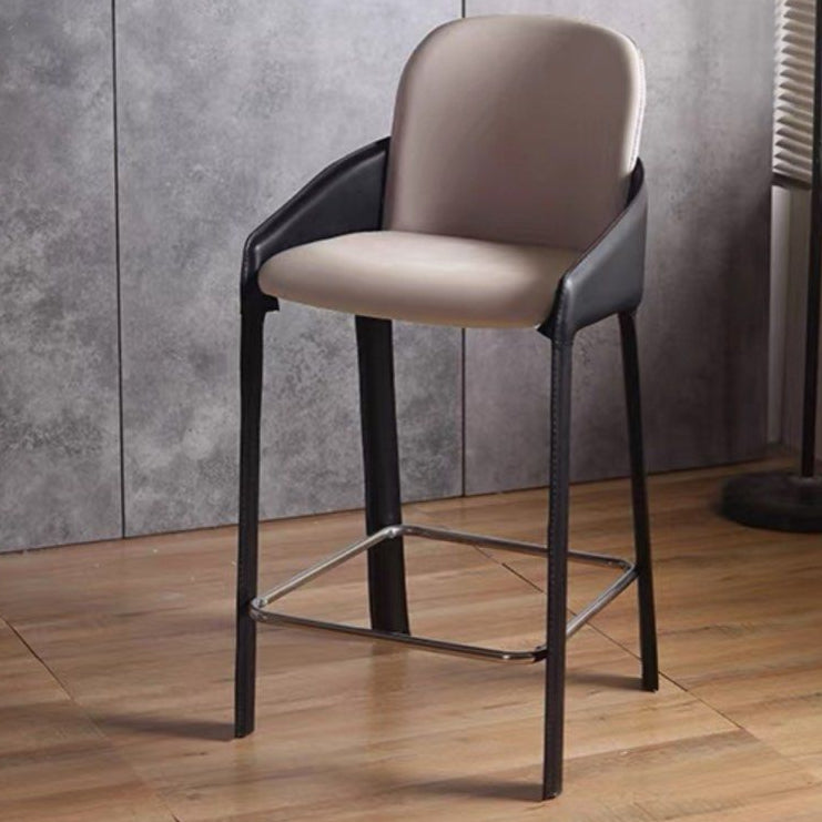 PRESTIGE Modern Saddle Leather Bar Stool