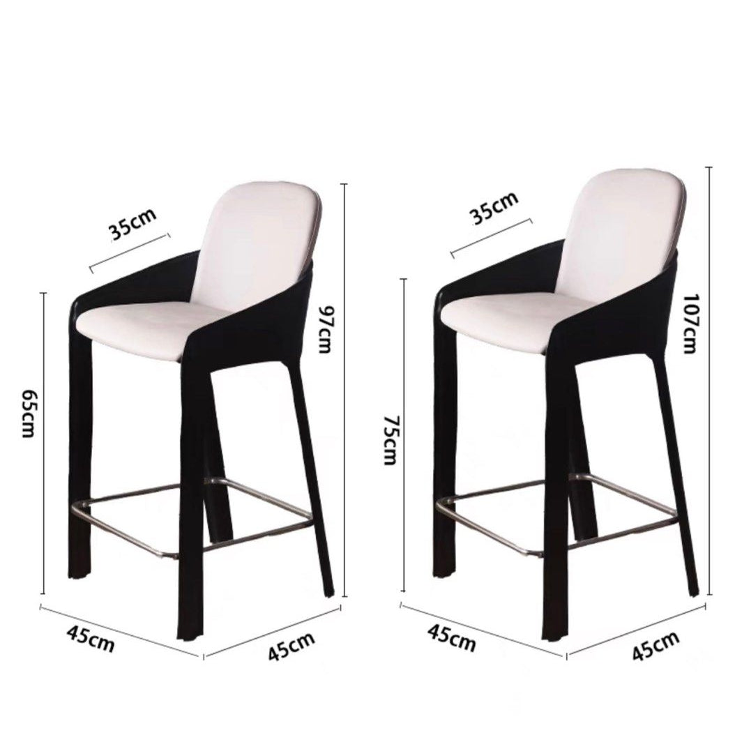 PRESTIGE Modern Saddle Leather Bar Stool
