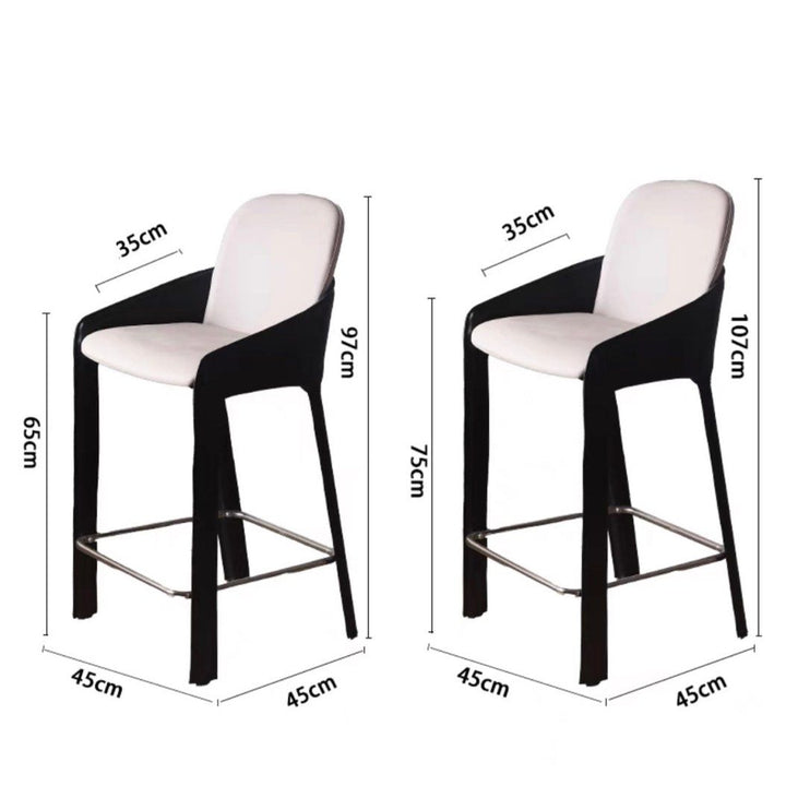 PRESTIGE Modern Saddle Leather Bar Stool
