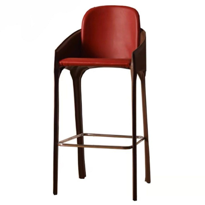 PRESTIGE Modern Saddle Leather Bar Stool