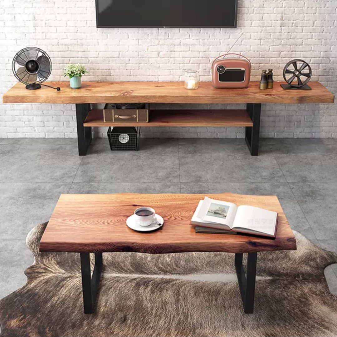 JASS Rustic Solid Wood TV Console
