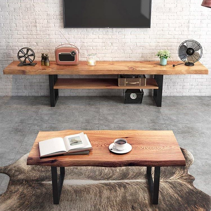 JASS Rustic Solid Wood TV Console