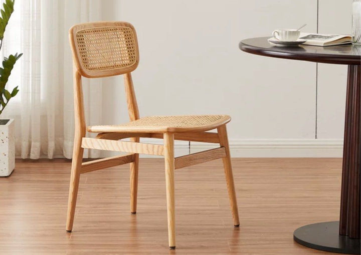 VERDIN Rustic Rattan Dining Chair