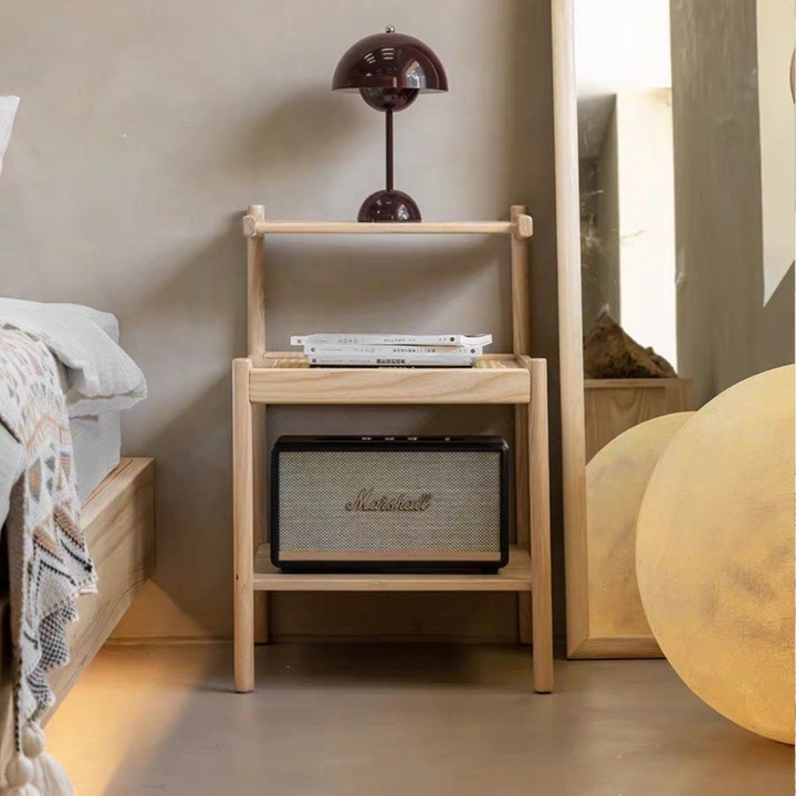 VUNA Japandi Rattan Bedside Table
