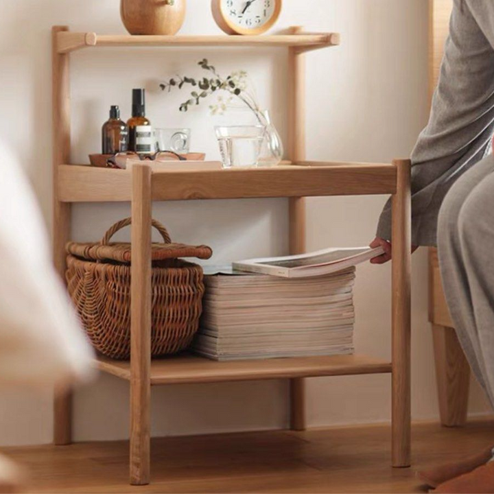 VUNA Japandi Rattan Bedside Table