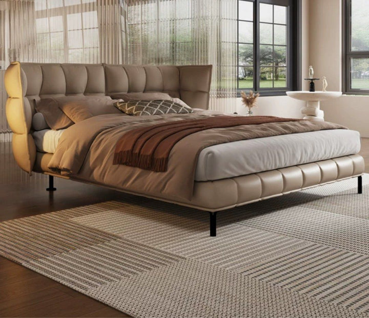 VYAGE Modern Leather Bedframe