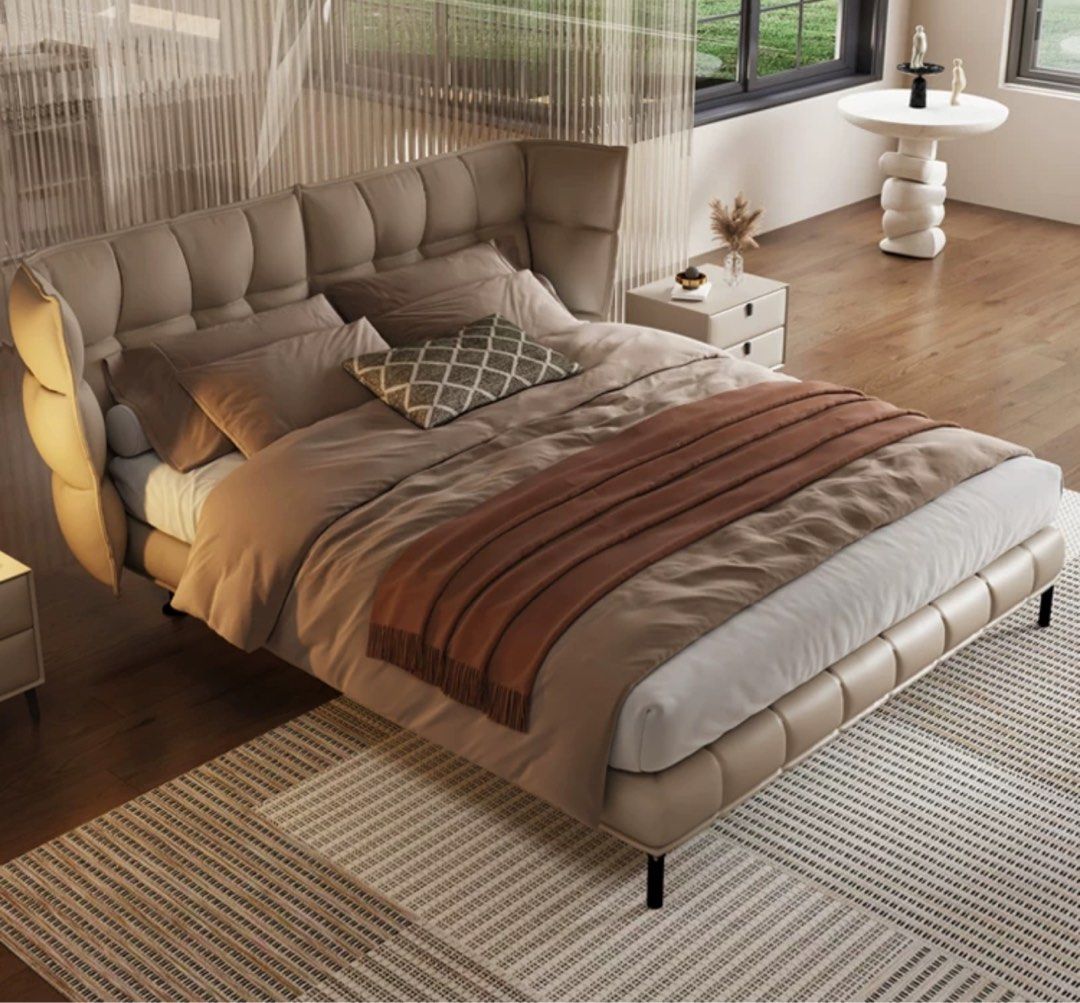 VYAGE Modern Leather Bedframe