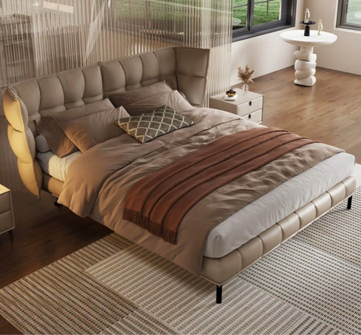 VYAGE Modern Leather Bedframe