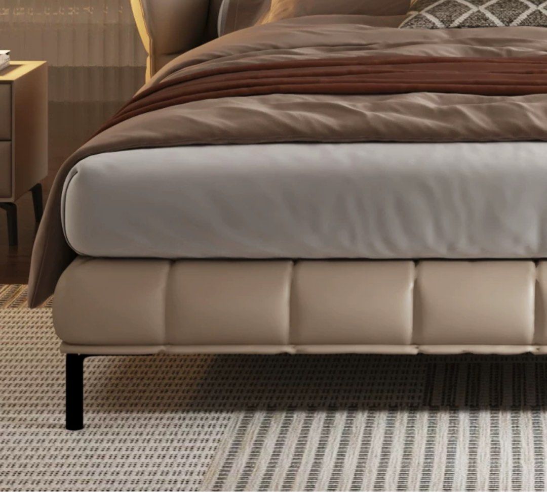 VYAGE Modern Leather Bedframe