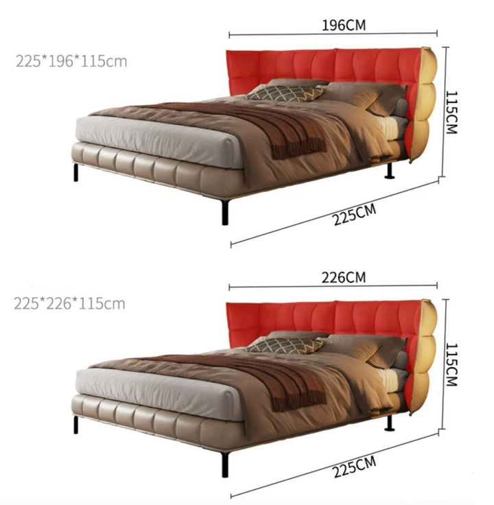 VYAGE Modern Leather Bedframe