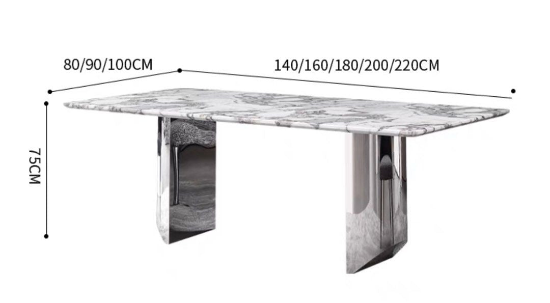 VOLNY Modern Marble Dining Table