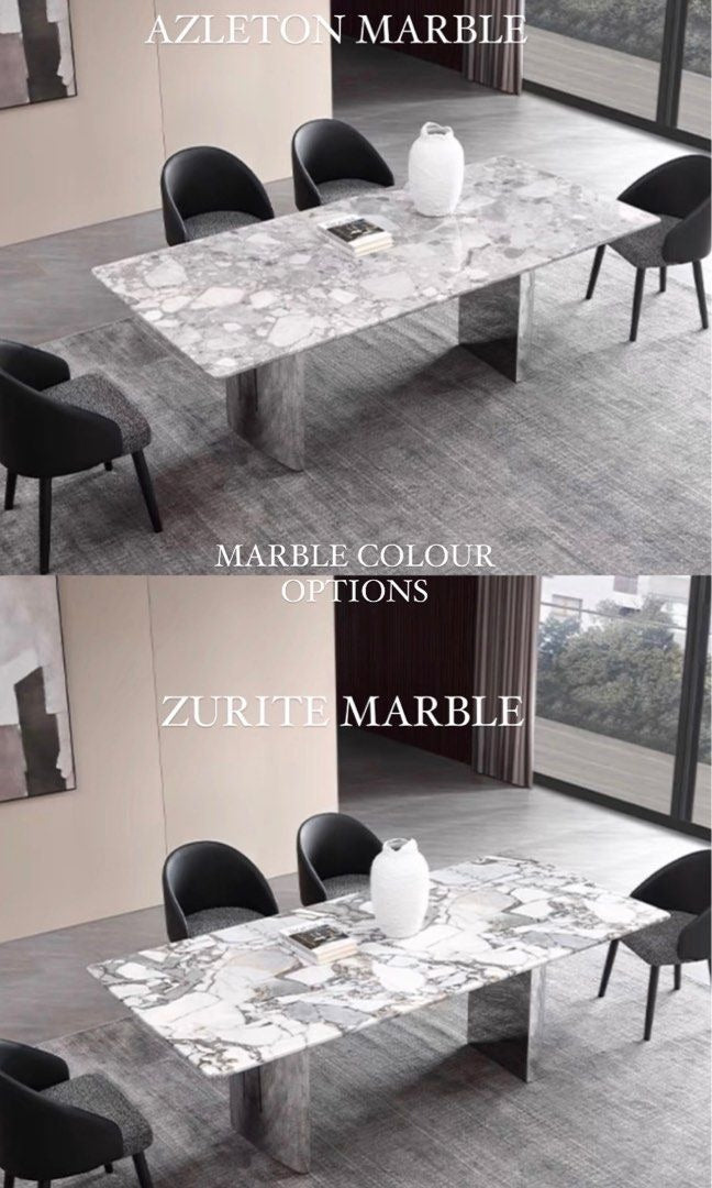 VOLNY Modern Marble Dining Table
