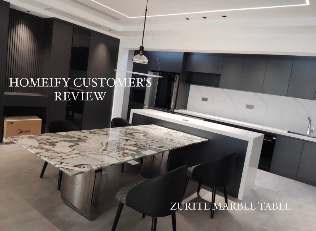 VOLNY Modern Marble Dining Table