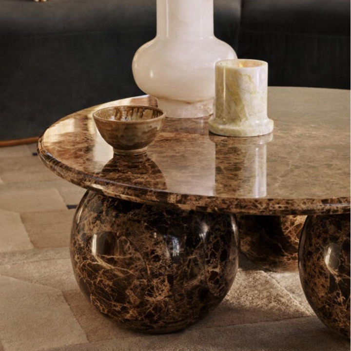 ACE Modern Marble Round Coffee Table