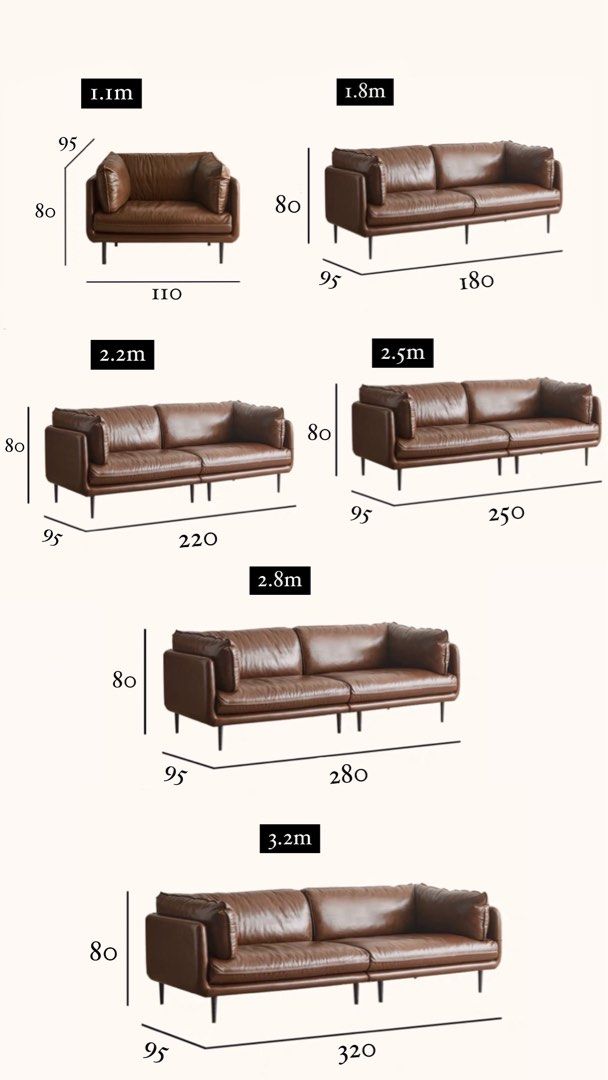 DRIANNA Modern Waxed Leather Sofa