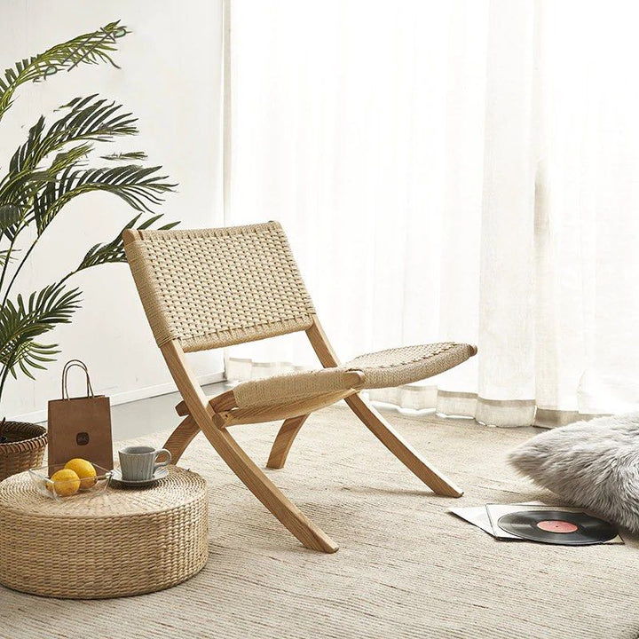 WIGOREZ Rattan Folding Chair