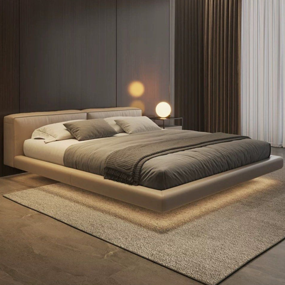WILLOW Modern Leather Floating Bedframe