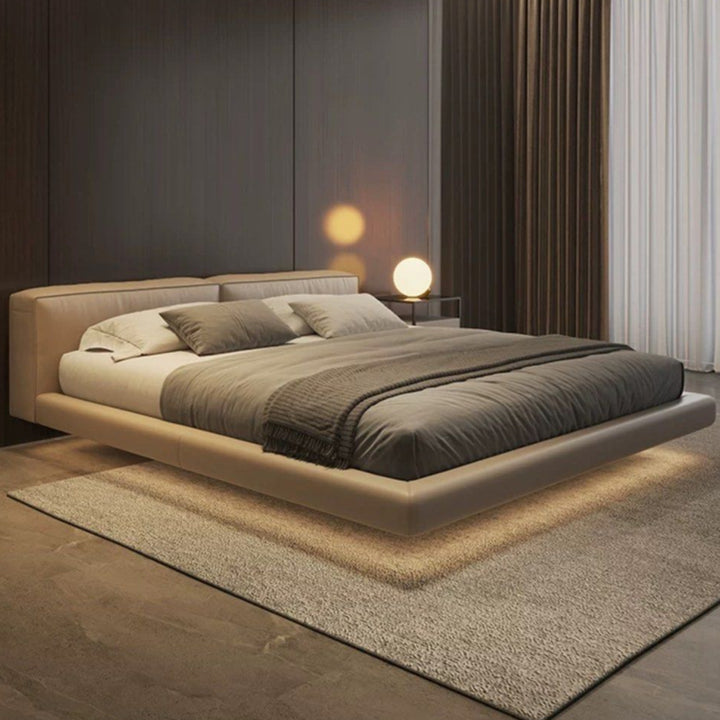 WILLOW Modern Leather Floating Bedframe