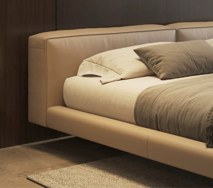 WILLOW Modern Leather Floating Bedframe