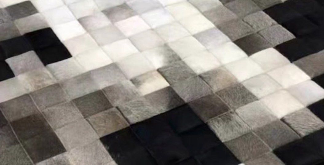 CHARLIE Modern Cowhide Leather Rug