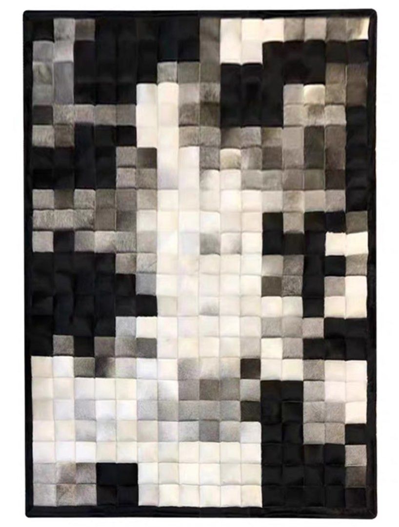 CHARLIE Modern Cowhide Leather Rug
