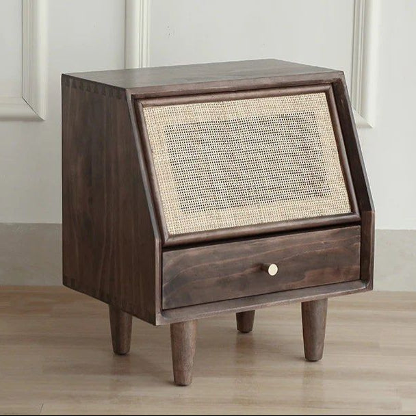 WINSEN Rattan Drawer Nightstand