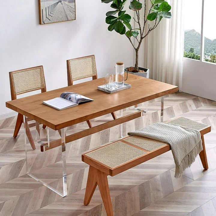 EVERARD Acrylic Base Dining Table
