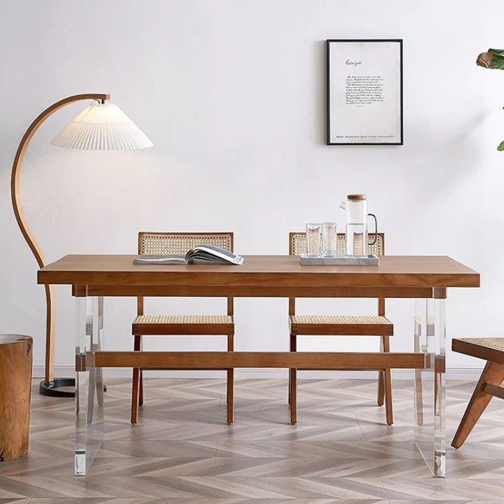 EVERARD Acrylic Base Dining Table