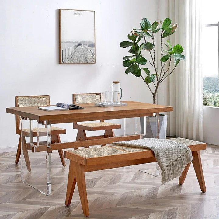 EVERARD Acrylic Base Dining Table